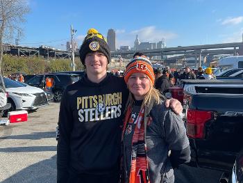 My son and I Bengals/Steelers game 2021