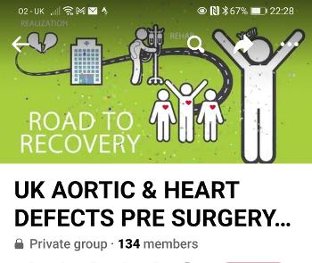 Page details of Aortic Facebook group 