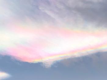 Rainbow clouds.