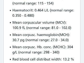Blood results 