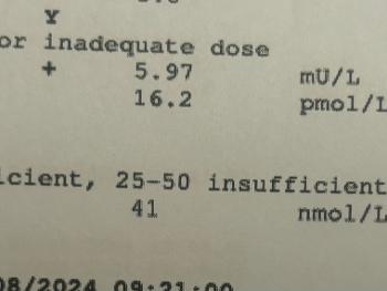 Pic of thyroid results 