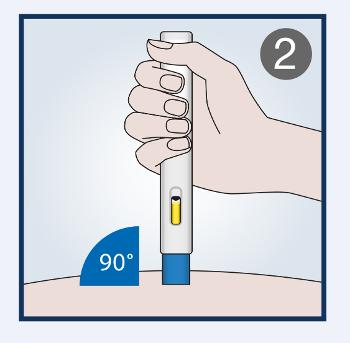 Photo showing hand using a metoject  pen