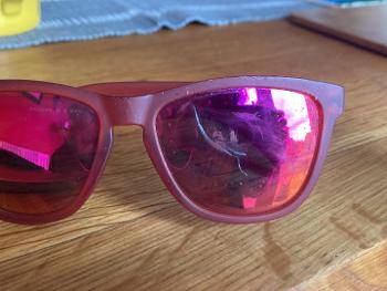 Scratched sunglasses