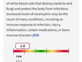 Low absolute neutrophils.