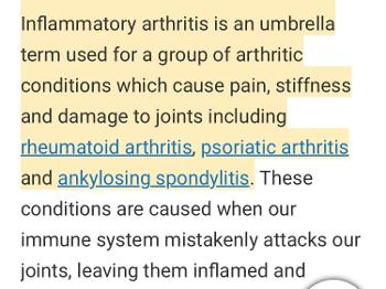 Inflammatory arthritis 