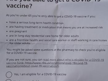 Eligibility covid vaccine