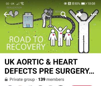 Aortic Facebook group page details 