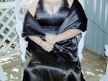 Color photo of my daughter Manda at age 18 dressed for her senior prom. 
