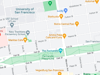 Map of San Francisco showing Panhandle