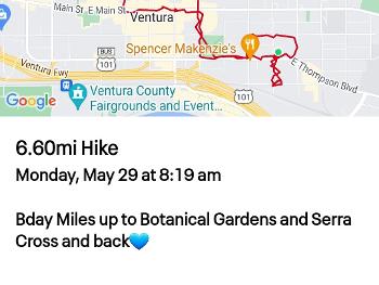 Map App of bday hike