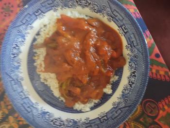 Lamb curry with konjac rice