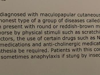 Cutaneous Mastocytosis 