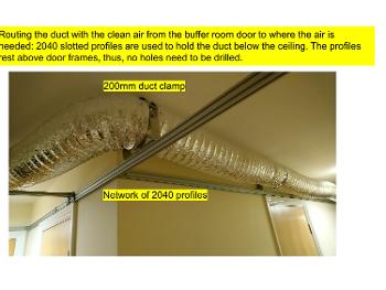 How to route a duct under the ceiling