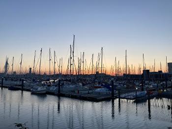 Sunrise over the marina 