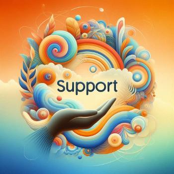 A motivating image of the word support.