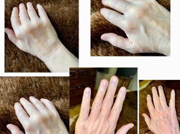 Colour photo collage of hands 