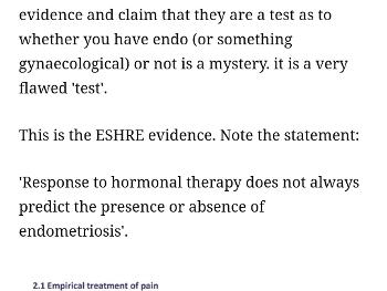 Screenshot 2 of Article on the affects of using Xoladex to treat Endometriosis 