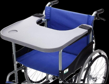 Tray attachment for wheelchair
