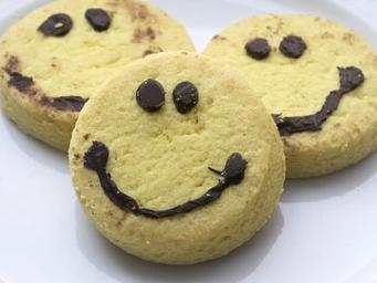 Smiley face cookies.