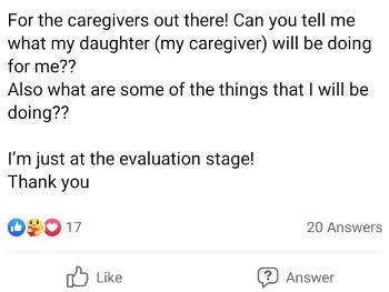 Post about transplant carer. 