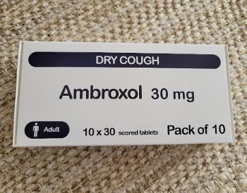 Retail box of Ambroxol 30mg tablet