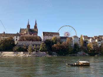 Basel Cathedral, Rhine and ferry