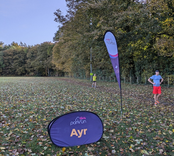 Parkrun sign for "Ayr"