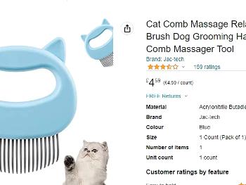cat calming comb