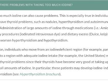 Iodine and thyroid issues