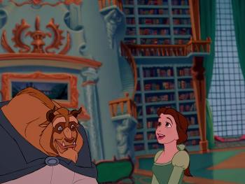 I think she's more smitten with the books than the beast.