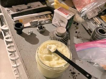a little coconut grease for the gears on my work bench