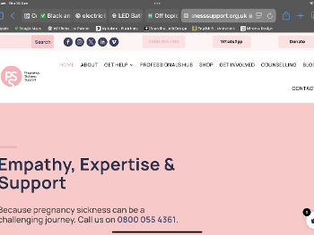 Pregnancy sickness support charity website