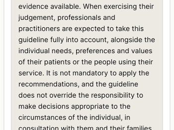 Excerpt from NICE guidelines NG145
It is at the front part of guidelines