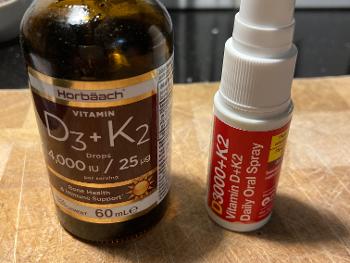 Photos of Horbaach and BetterYou Vitamin D supplements 