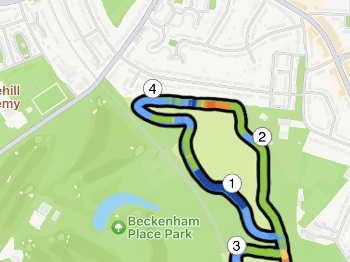 Old route at Beckenham Place parkrun