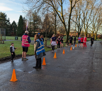 The finish funnel of today's parkrun