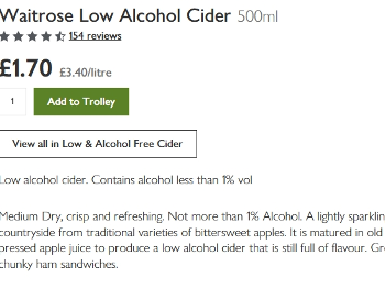 1% Alcohol Cider.