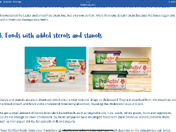Benecol foods with plant sterols in them