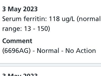 My ferritin 