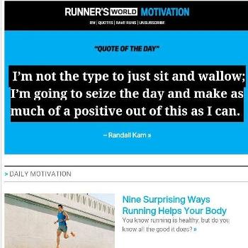 Quote in Runner's World from 2016 Chicago marathon