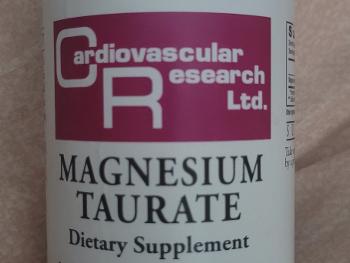 Magnesium taurine. I have been taking one capsules per day . Although it says two.  