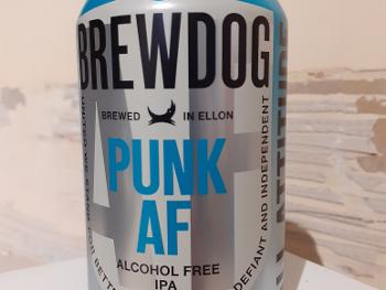 Can of Brewdog AF beer 
