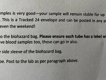 Blue Horizon Cortisol Saliva Testing Conditions