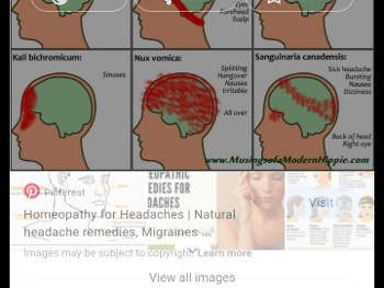 Homeopathic headache chart