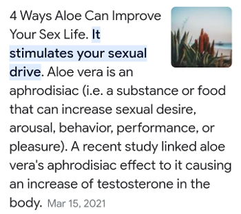 Aloe Vera information 