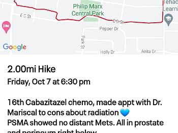 2 mile hike post chemo