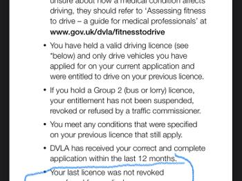 DVLA guide INF188/6
“Can I drive while my application is with DVLA?”