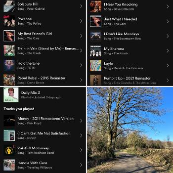 Playlist x 3 and a winding path by a river…