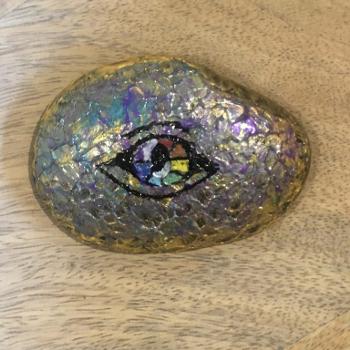 Painted stone 