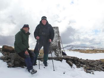 Living with cirrhosis - hubby and I atop Shalloch on Minnoch (2520ft) Galloway Hills